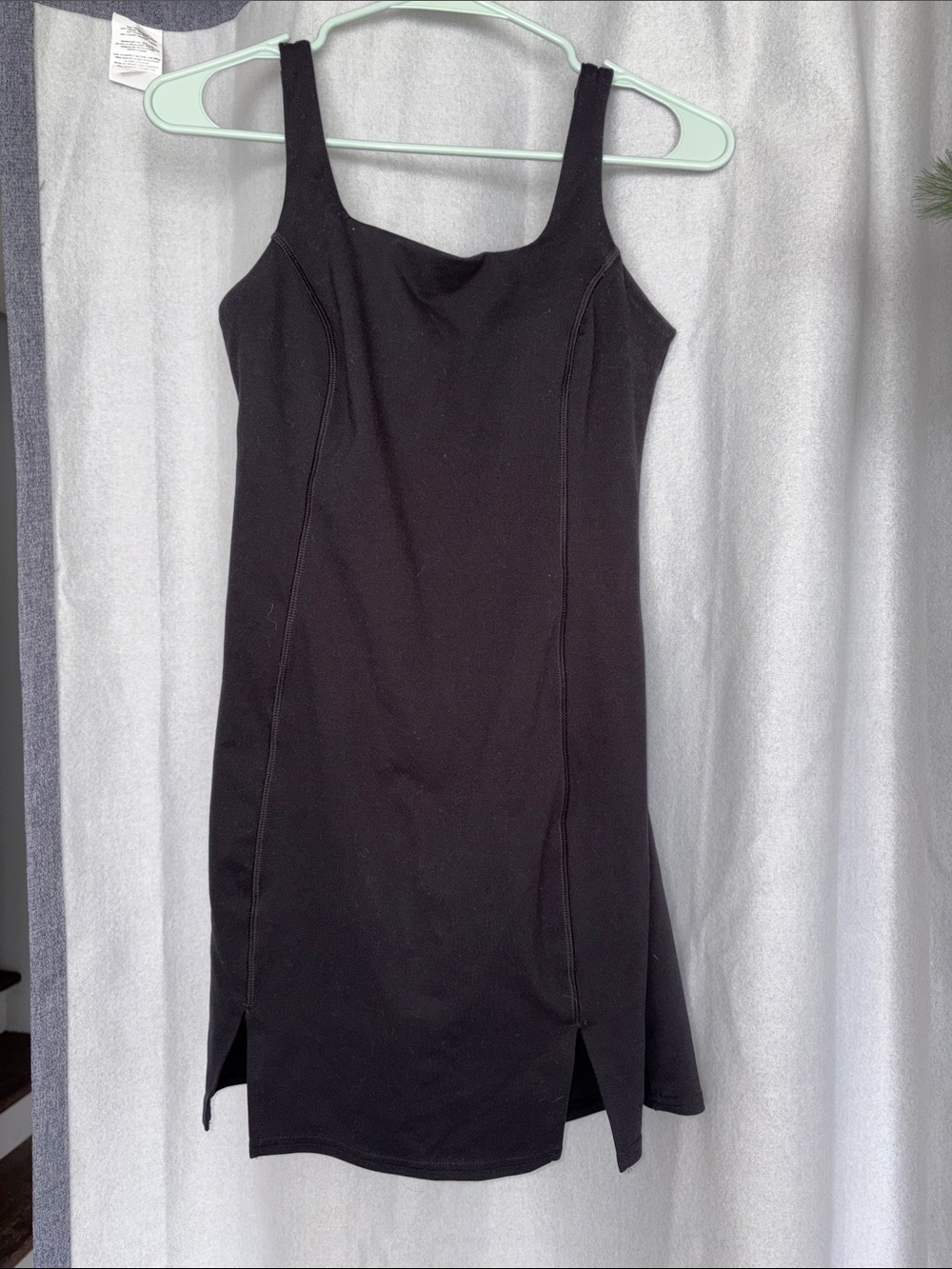 all in motion Black Sleeveless Square-Neck Mini Dress